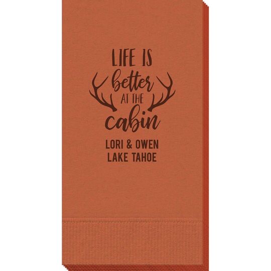 Life Is Better At The Cabin Guest Towels